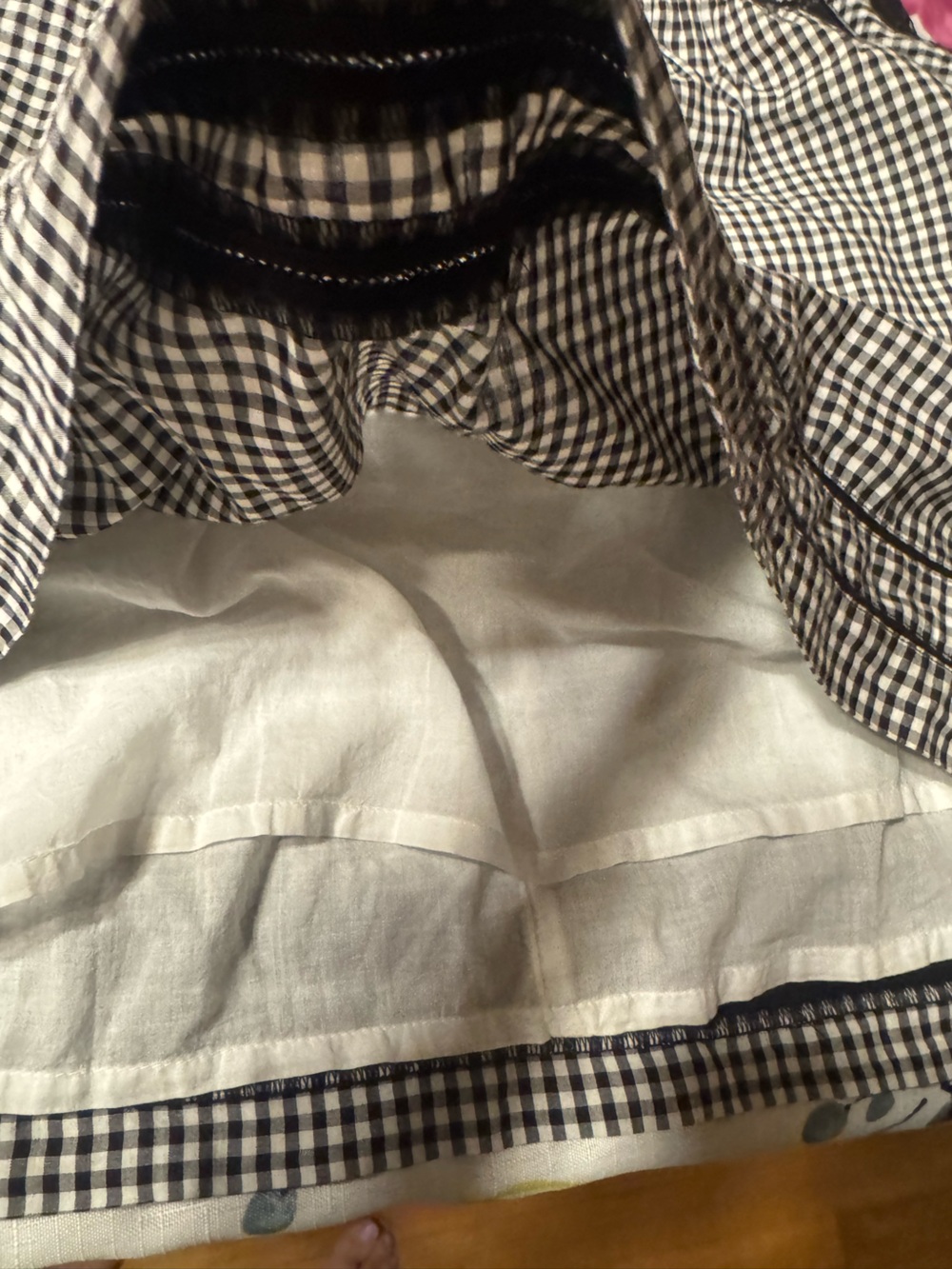 Lucky Brand Lace Trim Tank Top XXL Black Gingham Square Neck Cottagecore Boho - Picture 10 of 14
